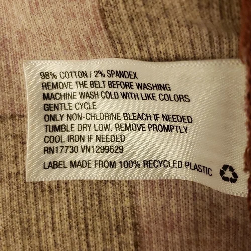 Wild Fable Purple Checked Corduroy Belted Skirt Size 6